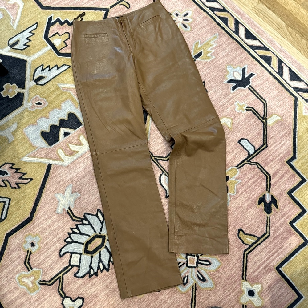 PHILIPPE ADEC / Paris / Women 100% Lamb skin, leather Pants / Size 10